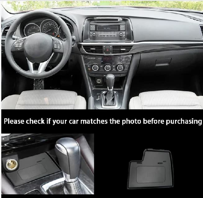 2 din L'ultimo caricabatterie wireless da 15 W, speciale pannello di ricarica rapida per telefono QI integrato Accessori per auto per Mazda Atenza 6 2014-2019