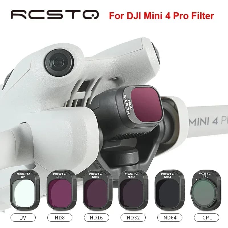 RCSTQ Per DJI Mini 4 Pro ND Filtro Drone Obiettivo Della Fotocamera Set di Filtri UV CPL ND8 ND16 ND32 ND64 ND/PL Per DJI Mini 4 Pro Accessori