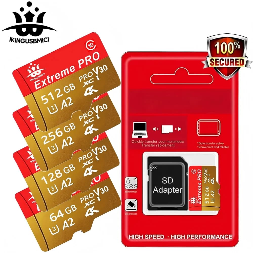 U3 Fast Flash Speed High Mini Camera Class 10 Quality Memory 32-64-128-256-512gb Original Durable Card High Tf Reliable Premium