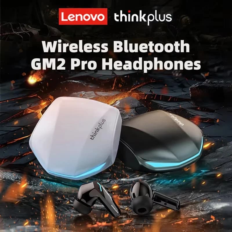 Lenovo GM2 Pro Wireless Bluetooth V5.3 Headphones, Dual Mode Gaming Headphones with HD and Low Latency Vocal Calls