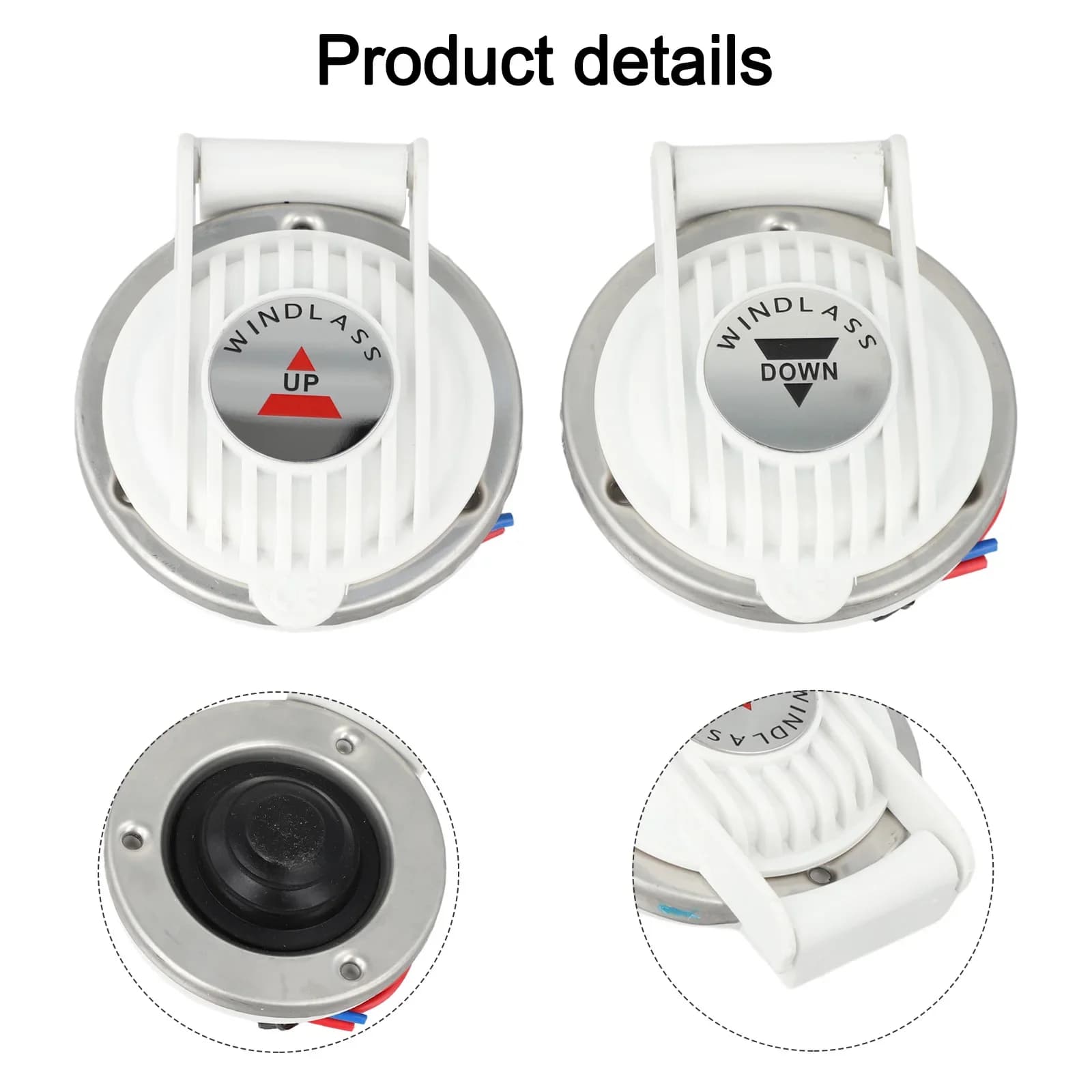 Compatibile con Verricello Elettrico per Imbarcazioni 12V 24V, Controllo Verricello Elettrico 3 Diametri, Verricello per Ancora Barca in Materiale Composito Plastico