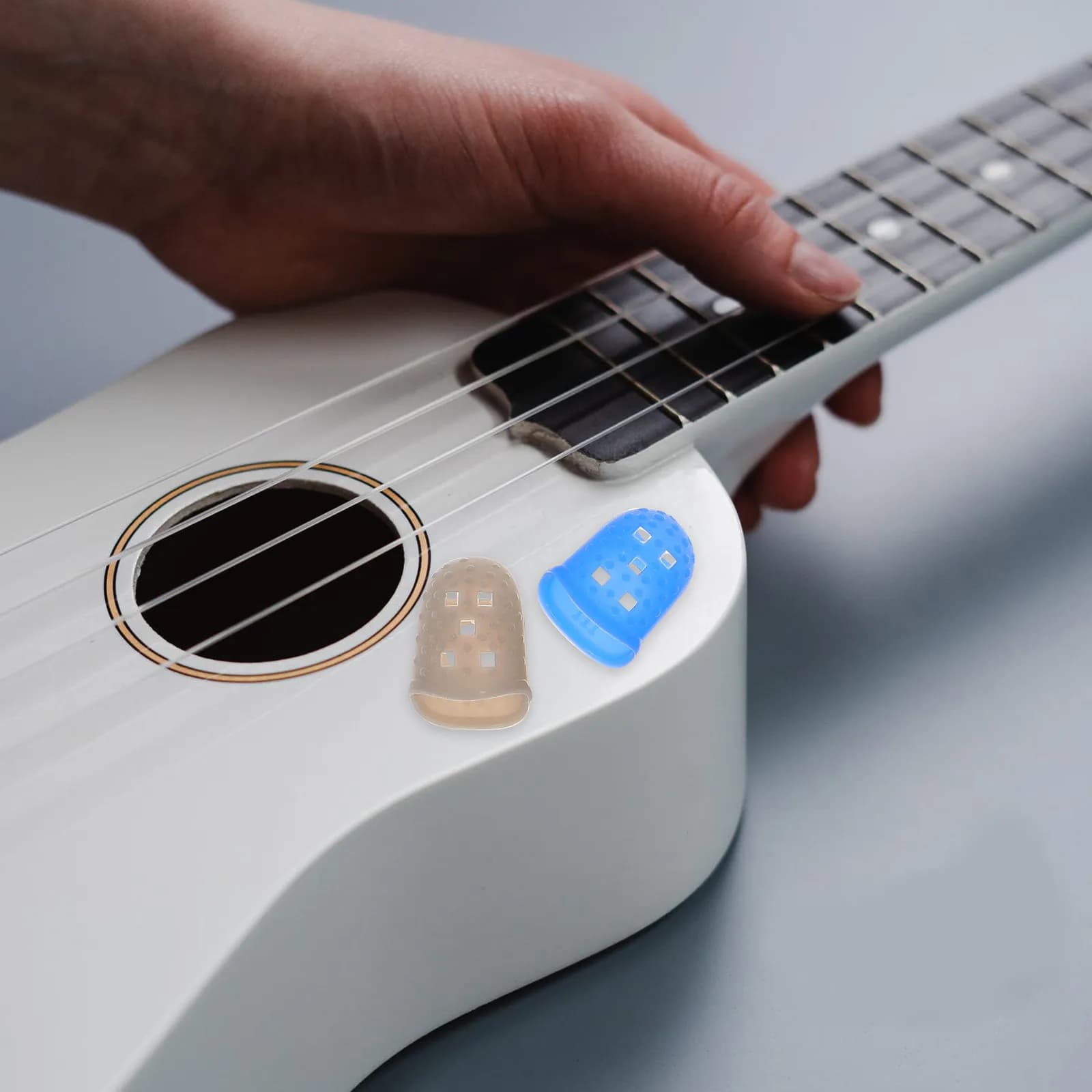 50 Pezzi Protezioni per Dita in Silicone per Chitarra, Flessibili e Comode, per Chitarra, Ukulele, Mandolino, Pratica per Principianti