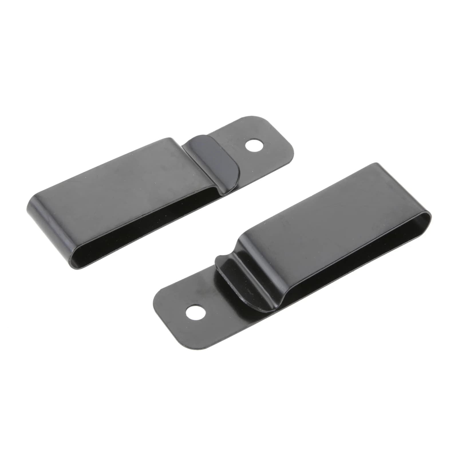2 pezzi con fibbia a molla guaina tasche con clip portafoglio portachiavi gancio in ferro solido vita strumenti EDC fondine cinturino cintura regalo portatile nero