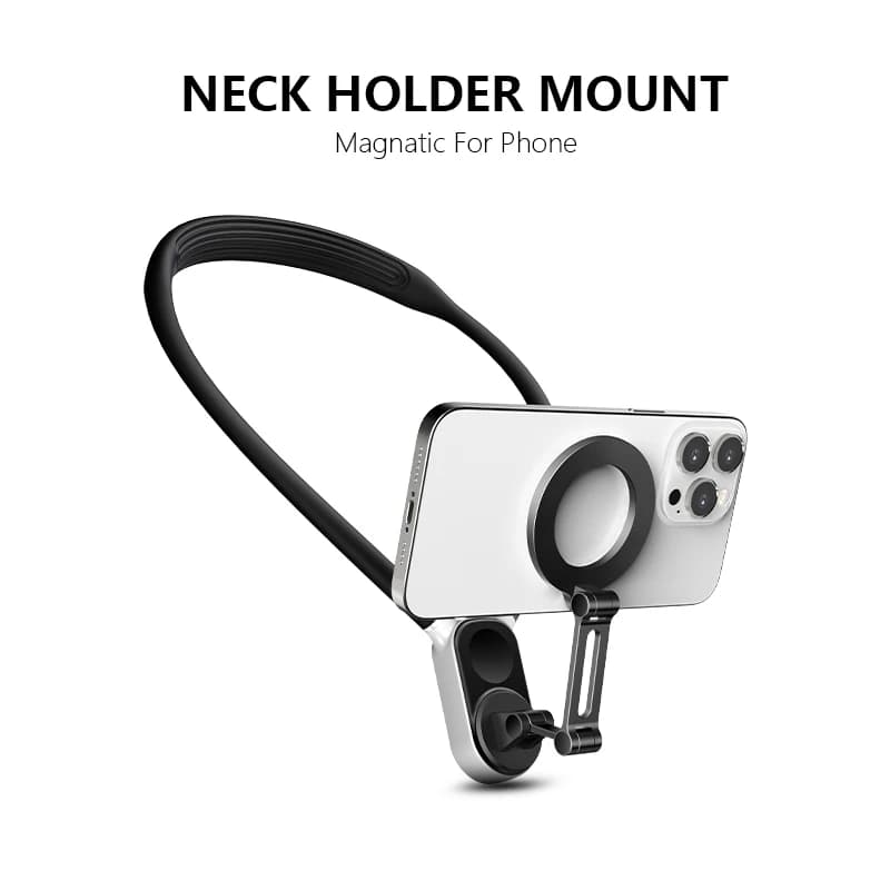 Necklace with magnetic neck support POV for mobile phones Smartphone Iphone 11 12 13 14 15 Android accessory Sumsung