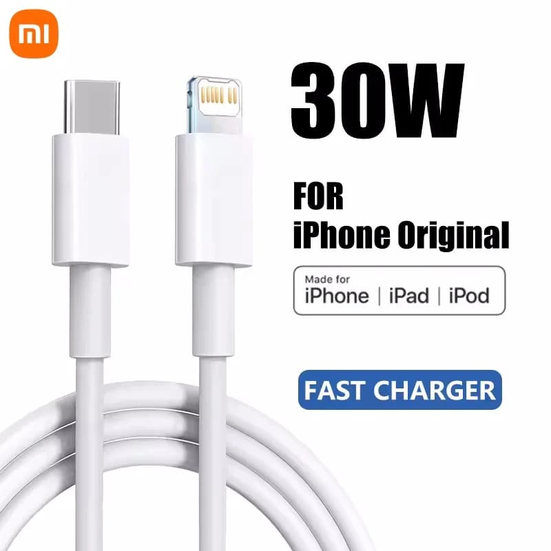 xiao mi 30W PD Cavo USB di ricarica rapida originale per iPhone 14 8 7 Plus 13 12 11 Pro XS Max XR X Cavo di ricarica rapida USB C
