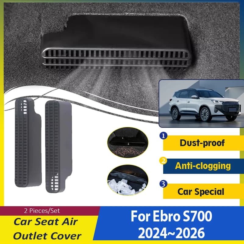 Coperture uscita aria auto per Ebro S700 Chery Tiggo 7 Pro Max Tenet T7 2024 ~ 2026 sedile condizionatore sfiato stampo pellicola striscia accessori