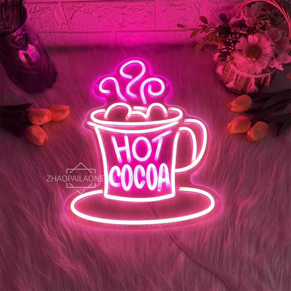 Insegna al neon per caffè caldo Sala caffetteria Appeso Decorazione da parete a LED Insegna al neon per bar Caffetteria Negozio Decorazione aperta Luci aziendali