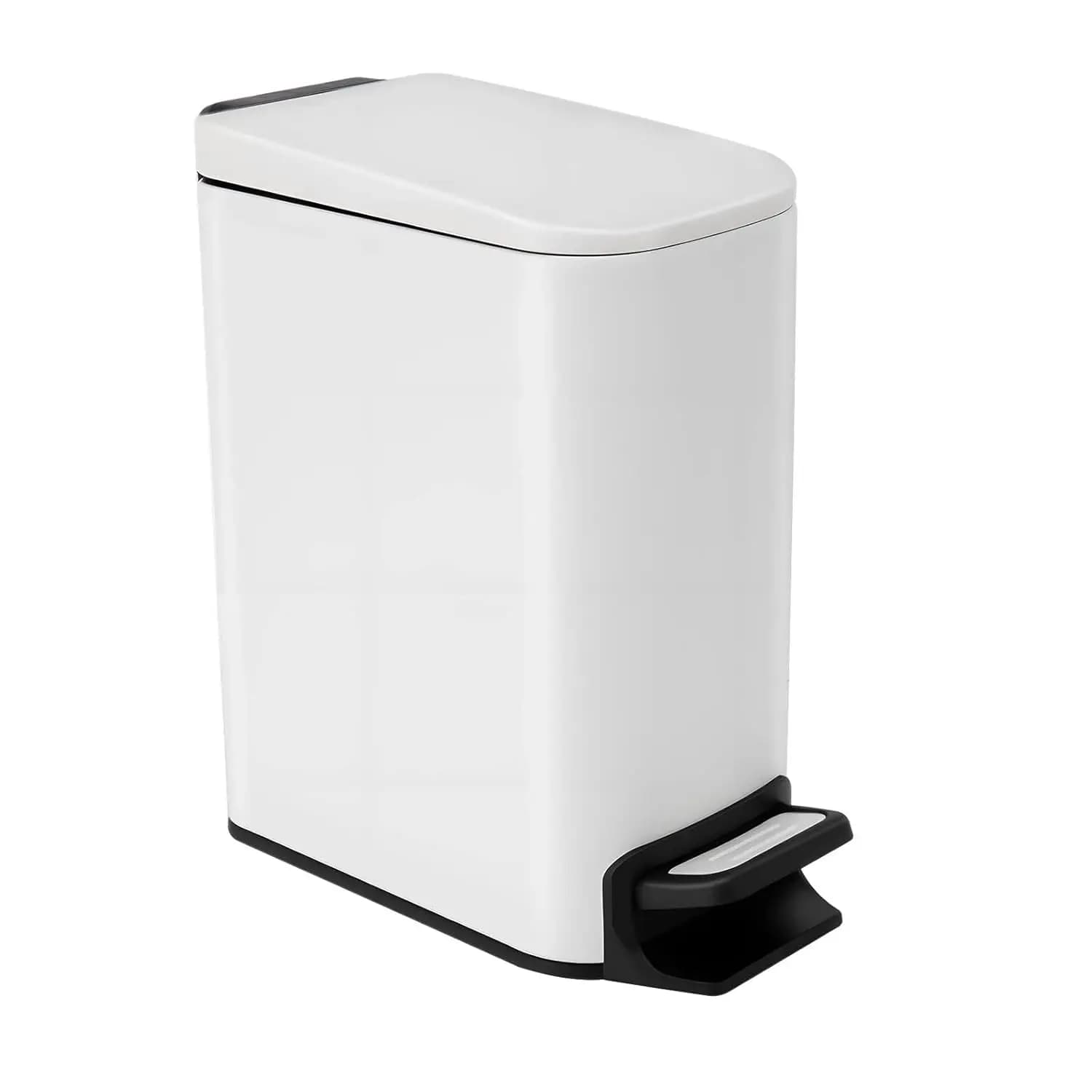 Cestino per Bagno con Coperchio a Chiusura Morbida, Secchio Interno con Pedale, 6 L / 1,6 Galloni