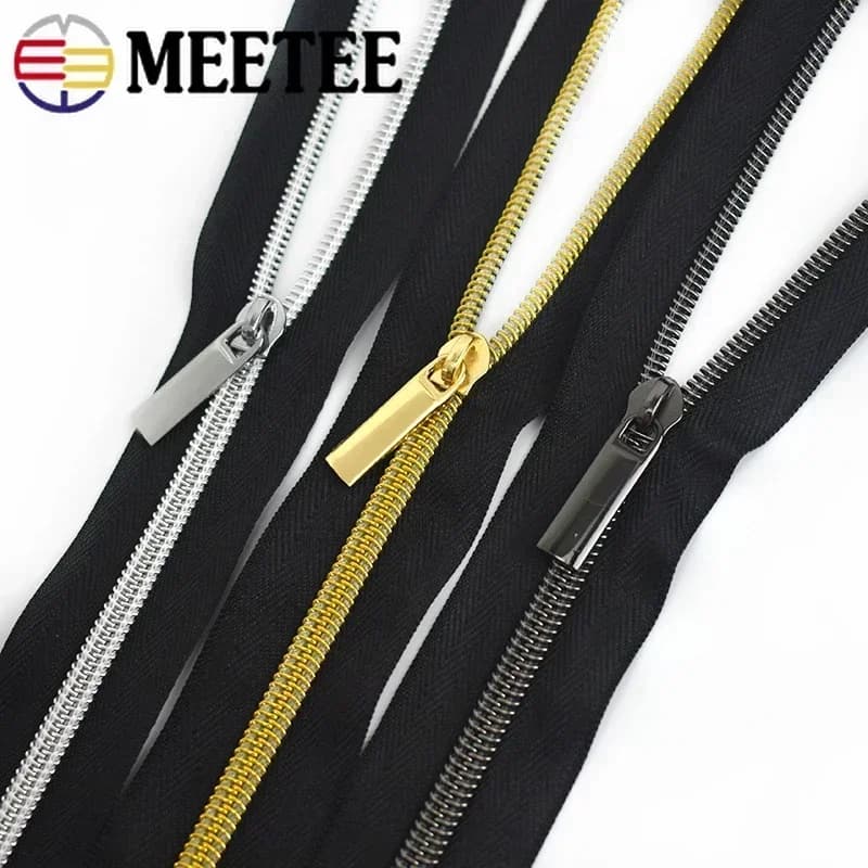 10 metri 3 # 5 # Nastro con cerniera in nylon con cursori per estrattore di zip Borsa per vestiti Giacca Kit di riparazione per indumenti Accessori per sartoria cucito fai-da-te