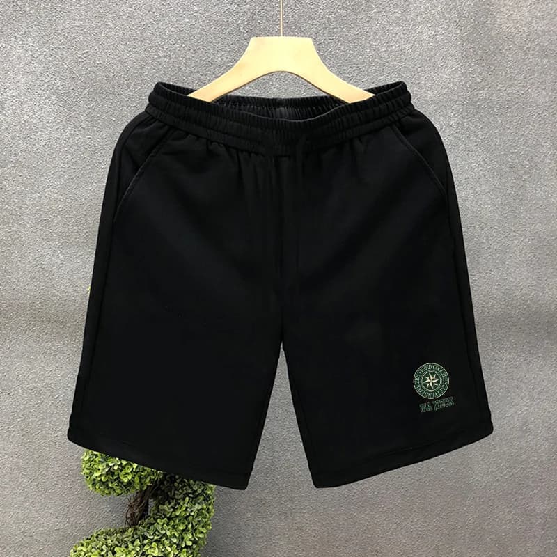 Men's High-quality Loose Sweatpants Summer Trend Shorts Couple Simple Printed Medium Pants Casual Fashion Five-point Pants