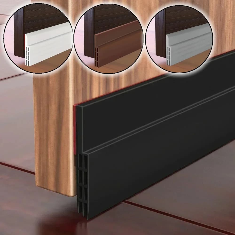 1 pz Striscia sigillante per fondo porta da 1m/39.37in, antivento, antipolvere, parapioggia, isolante acustico, per la casa