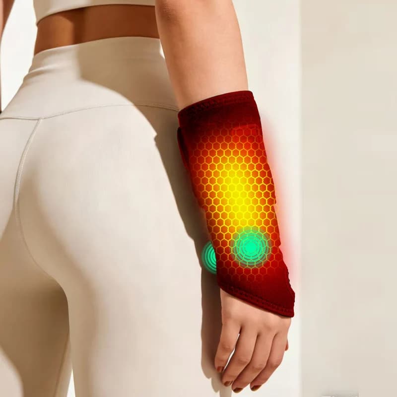 Multi-Functional Heated Pad Brace Wrist Massager 3-Level Heat Timer Neck Knee Elbow Ankle Muscle Relaxation Joint Comfort