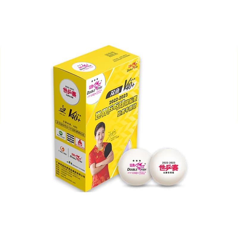 Doppio pesce V40 + pallina da ping pong, mondo ITTF TT, 3 stelle, ABS, palline cucite, Liu Shiwen, incontro atletico nazionale