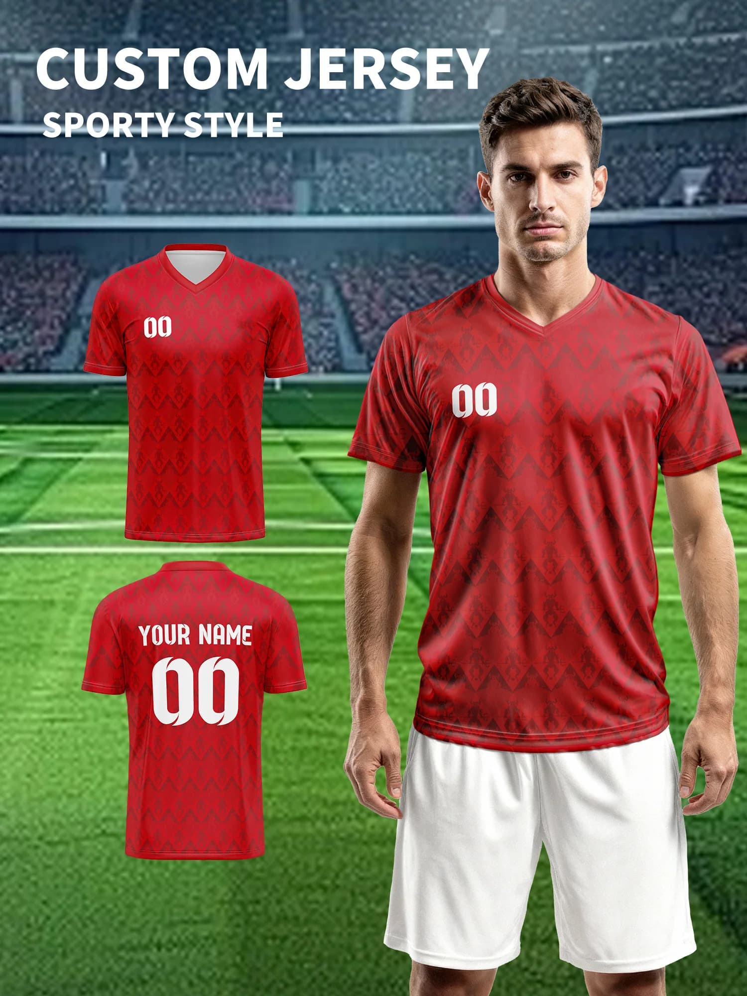 Create Your Custom Football Knit | Name and Number Customized | Breathable T-shirt for online football training/creation of custom football jerseys
