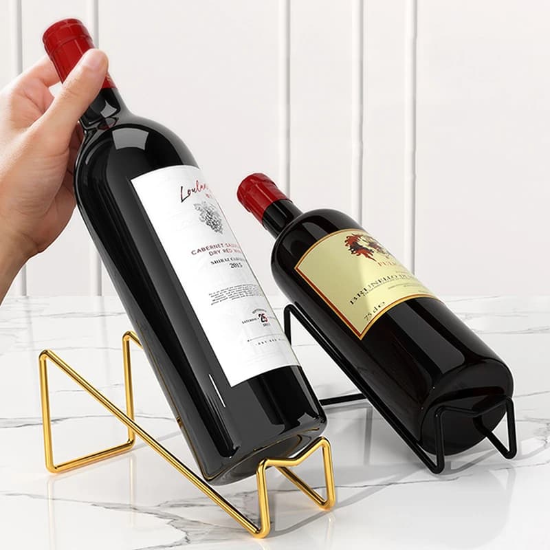 Minimalist Countertop Wine Bottle Holder Stable Tabletop Wine Display Stand Space‑Saving Stylish Home Kitchen Organizer