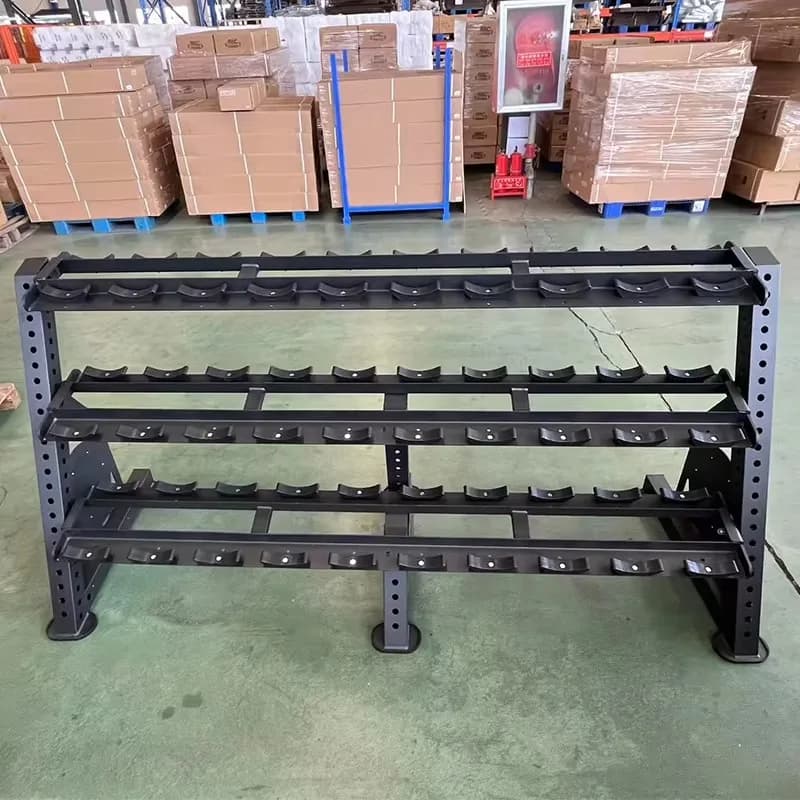 Adjustable 4-layer dumbbell rack Large commercial gym Fitness equipment Durable dumbbell rack with sliding drawers