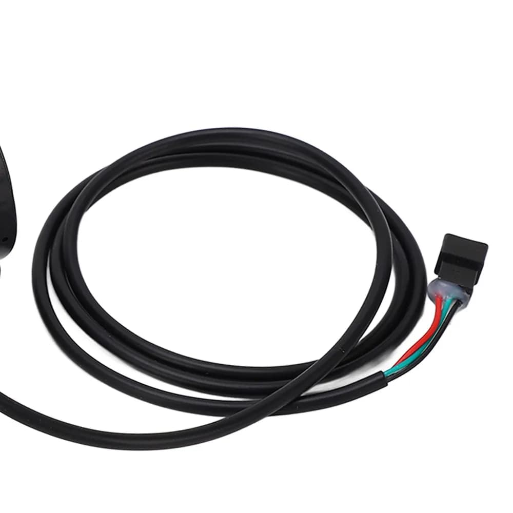 Luce anteriore per scooter elettrico da 10 pollici ABS 36-72V Faro a clacson elettrico Faro a LED 2 in1 e clacson Faro per bici nero
