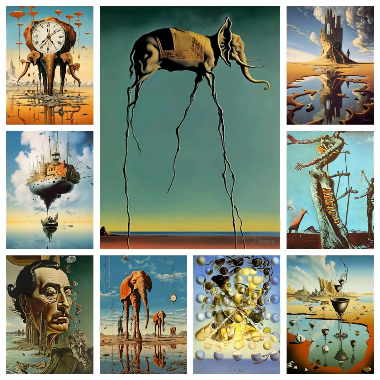 Surrealism Famous Artwork By Salvador Dali 5D DIY Art Diamond Painting Cross Stitch Pattern Pictures Mosaic Embroidery Home De