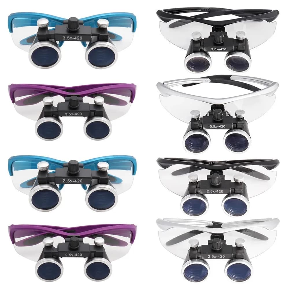 2.5x/3.5x Dental Loupes Ergonomic Goggles Lab Medical Binocular 320-420mm Magnifier Dental Surgery Optical lens magnifying