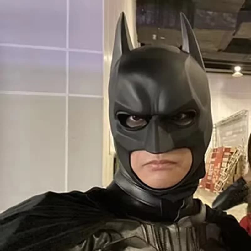 Batmas mask Copricapo latex mask Adult Halloween Puntelli Cosplay Bruce Wayne TheDark Knight Mask Cosplay Carnival Mask