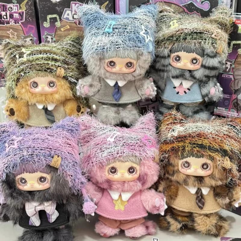 Nuova Serie Maymei Kitten Academy Blind Box - Scatola Misteriosa Maymei Kitten con Volto in Vinile, Borsa a Sorpresa, Ciondolo, Regalo per Ragazze, Giocattolo di Tendenza
