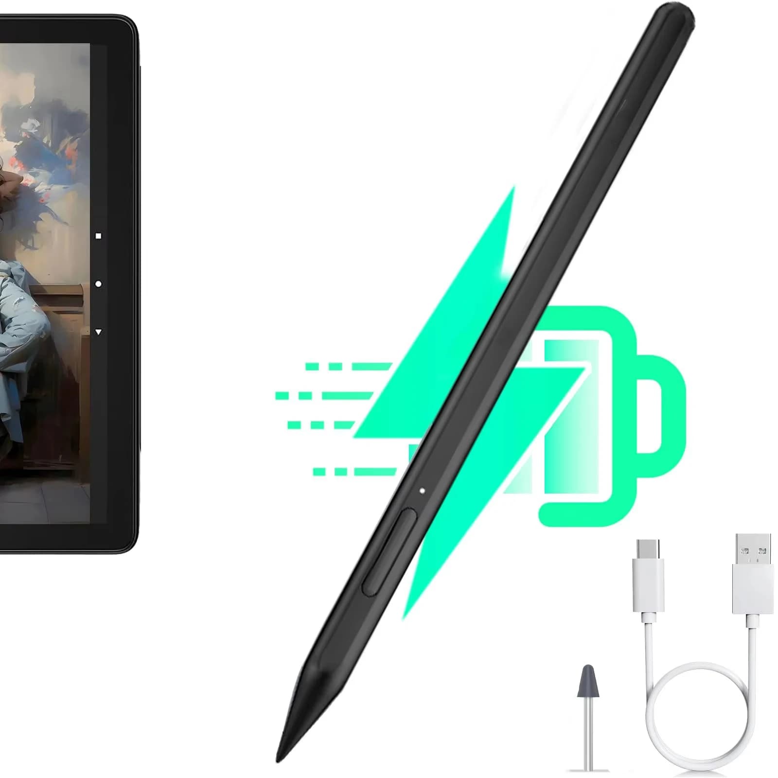 Penna Stylus USI 2.0 per Tablet Amazon Fire Max 11, Penna USI per Chromebook Lenovo Duet, Acer Chromebook Spin 314 St