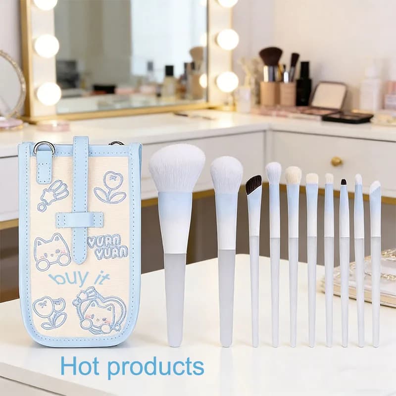 Ultra Soft Fiber Makeup Brush Dissolved Eyebrow Lip Corrector Fard Background Soft Makeup Brush Collection