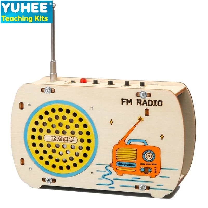 Kit radio FM IY per bambini Giocattolo educativo per esperimenti scientifici, modello artigianale elettronico fatto a mano per studentiAll'apprendimento STEM all'ingrosso