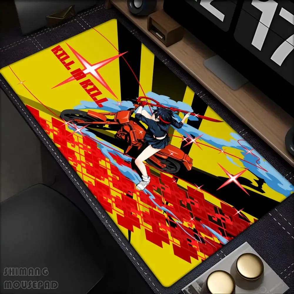 Tappetino per mouse da scrivania Anime Kill La Kill, simpatico tappetino da scrivania HD Matoi Ryuuko, tappetino per tastiera da gioco esteso HYBXAXC, tappetino per mouse da gaming XXL grande