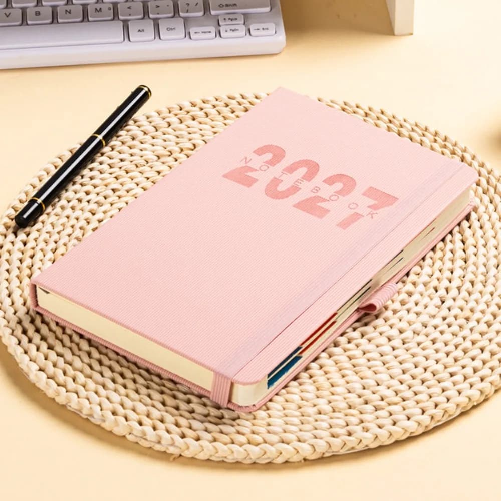 Agenda A5 2027 con Pagine di Pianificazione Mensile e Settimanale, Taccuino per Programmi in Inglese, Efficienza 365 Giorni, Agenda in Inglese per Studenti