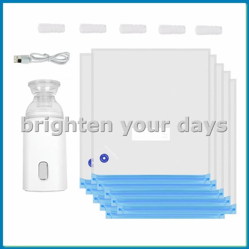 USB rechargeable electric dryer with air pump + 10 pcs bag kit for 3D printer Vacuum bag with PLA filament Quick pump with one key- VVNB