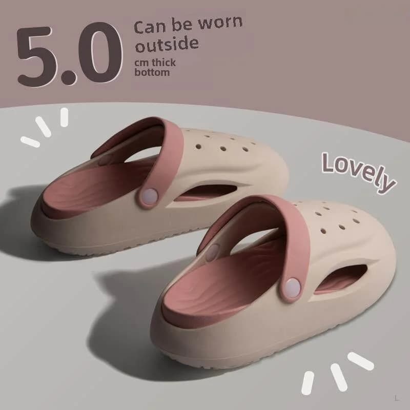 New 50cm Enhanced Eva Soft Bottom Clog Shoes Women's Summer Indoor Outdoor Beach Sandals Comfortable Home Slippers