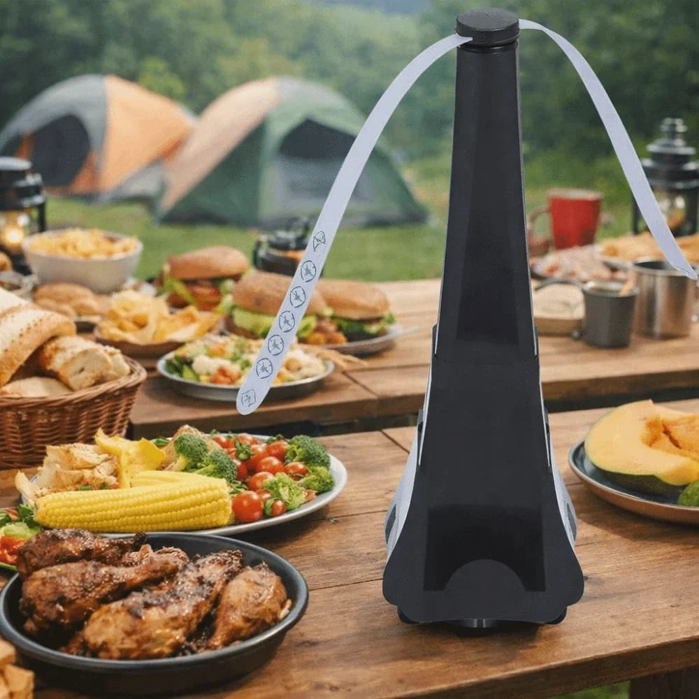 Ventilatore Elettrico Repellente per Insetti Silenzioso a 360° ° Ventilatore antizanzare rotante alimentato a batteria per la casa