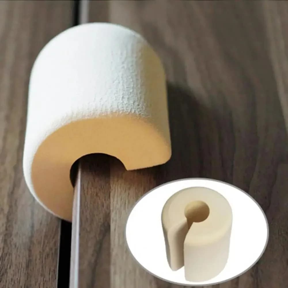 1 Pezzo Fermaporta a C in Schiuma con Protezione Dita e Blocco Serratura