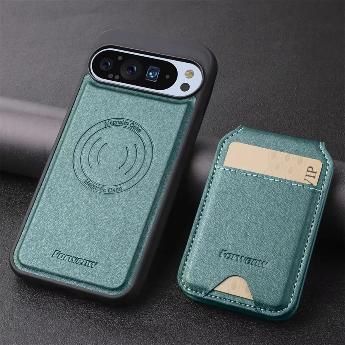 Custodia 2 in 1 staccabile con portafoglio e blocco RFID per Google Pixel 9A 9 Pro XL 8A 8 7A 7 6 6A, in pelle magnetica