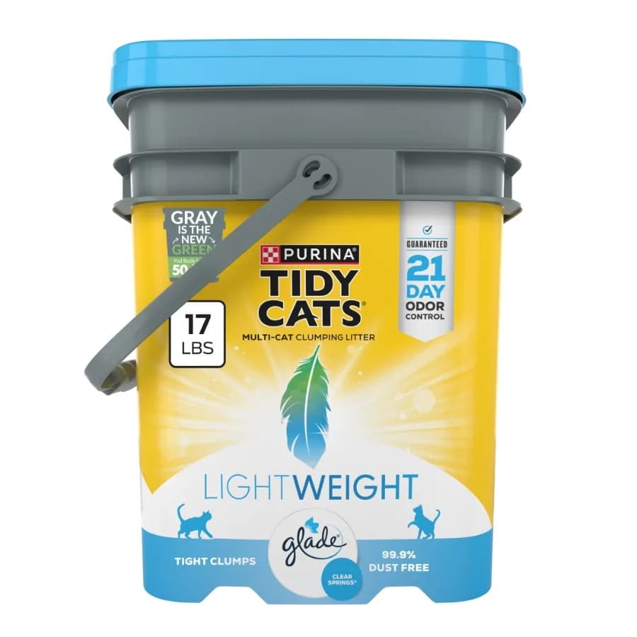 Lettiera Agglomerante Purina LightWeight con Profumo Glade Clear Springs per Facile Pulizia e Aria Fresca in Casa, Uso Interno Ideale
