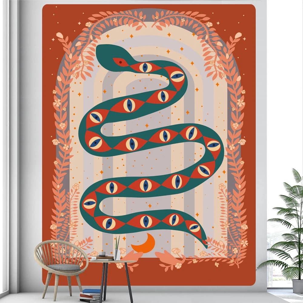 Abstract Botanical Floral Scene psychedelic Decorations for the house Arazzo Hippie Wall hanging Boho Yoga Mat Room Wall Decor