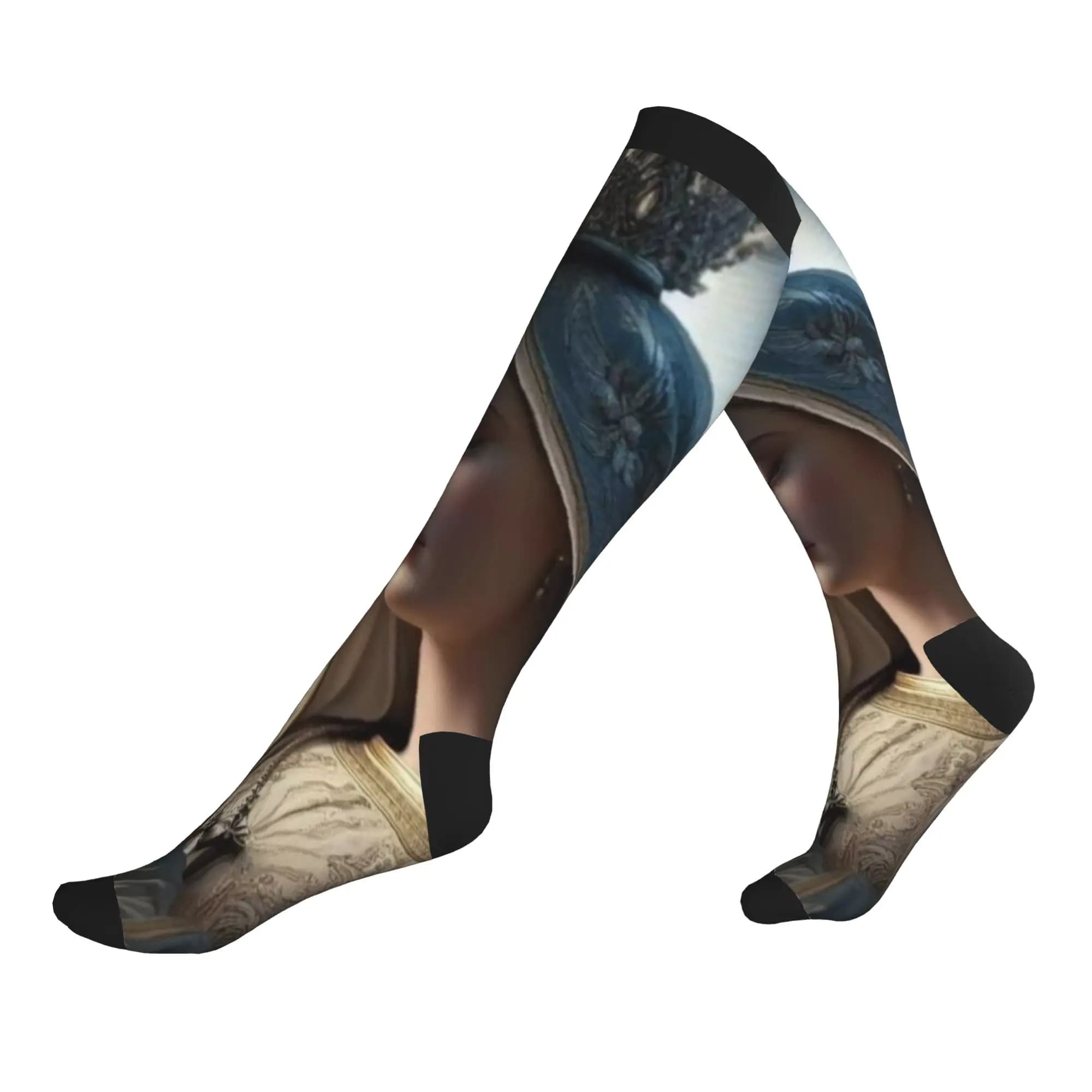 Funny Our Lady Of Guadalupe Virgin Mary Socks Men Women Warm 3D Printed Football Sports Sports Compression Socks