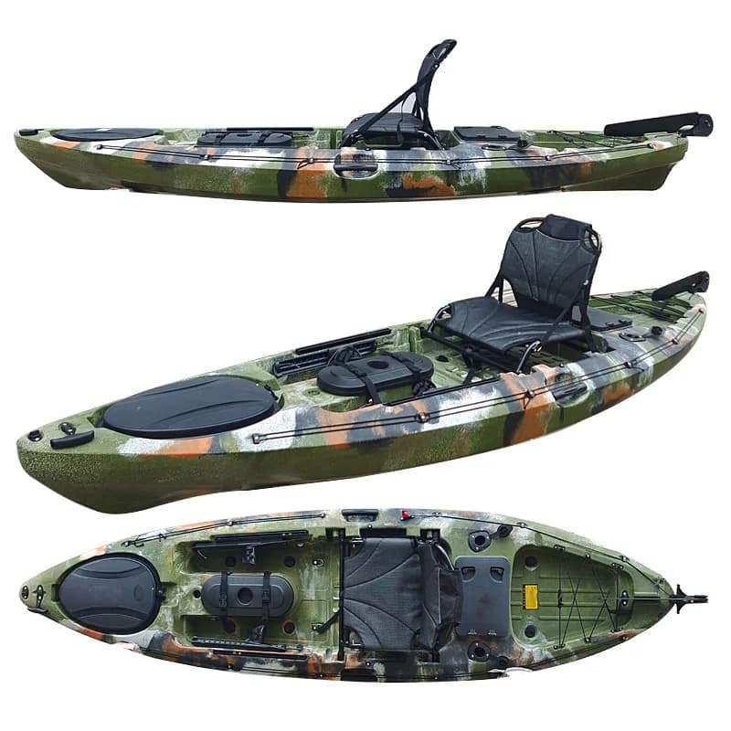 Kayak da Pesca Monoposto 2026 Hot Sale con Timone e Poggiapiedi - Attrezzatura per Sport Acquatici in Offerta