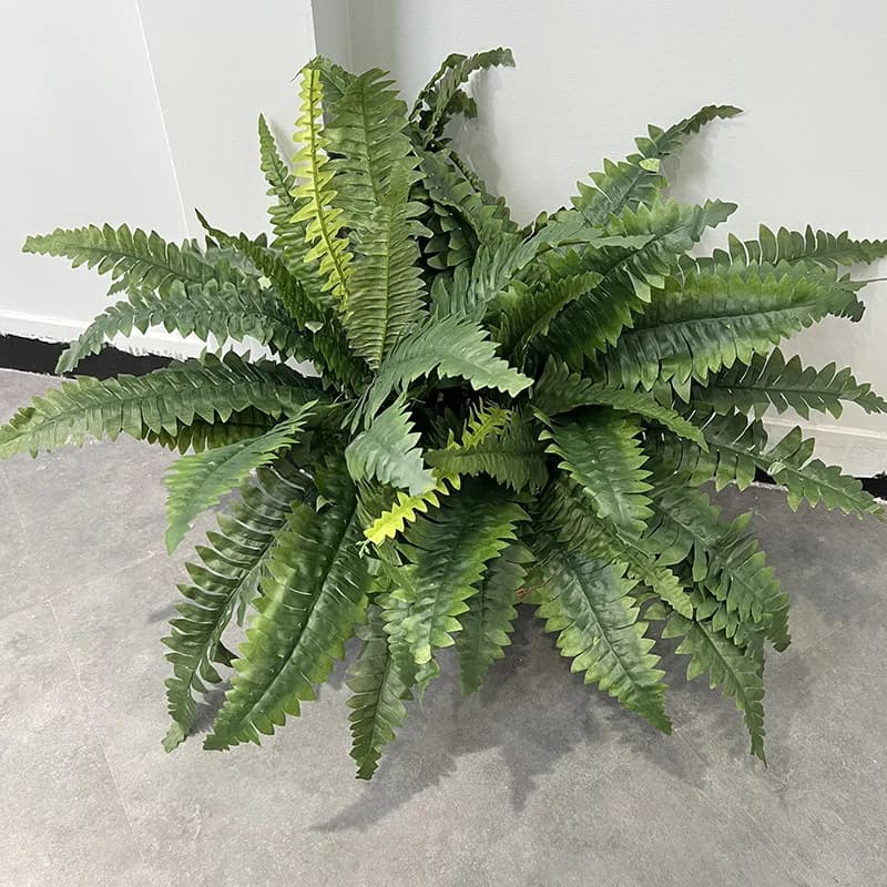 Pianta di felce artificiale da 56 cm, erba artificiale di felce persiana grande, decorazione da parete di pianta di felce persiana a 28 foglie, felce di Boston