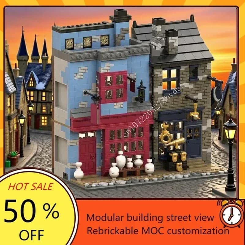 1485PCS Kit modello di attrezzatura da magia Boticario e Wiseacre Creative Street View MOC Puzzle fai da te Giocattolo di compleanno Regalo di Natale