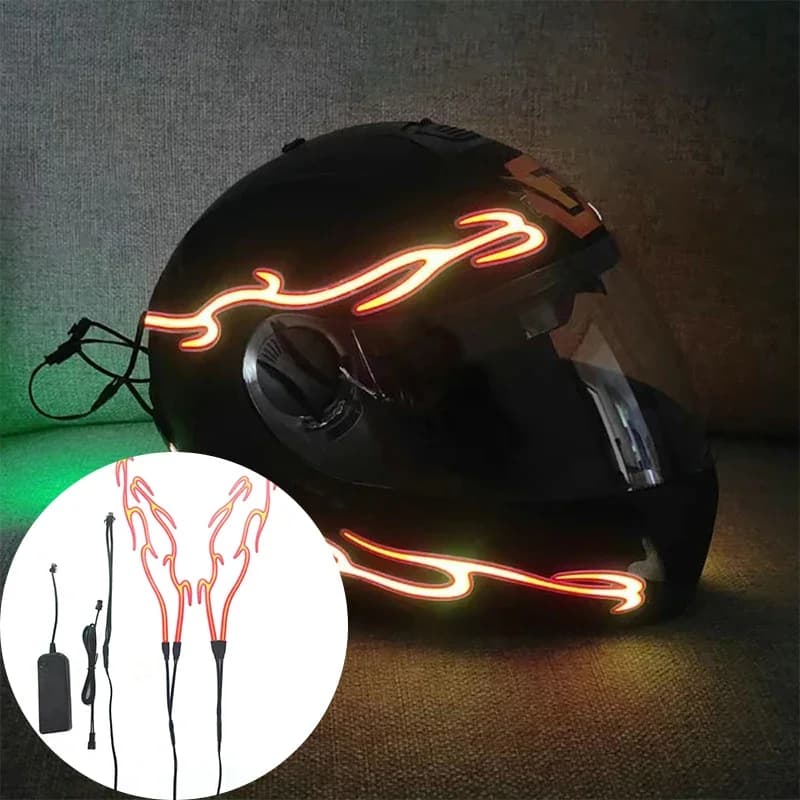 Helmet 4 in 1 helmet LED light cold light Mod Kit helmet bike lamp Bar light sign night sign driving helmet light DIY D