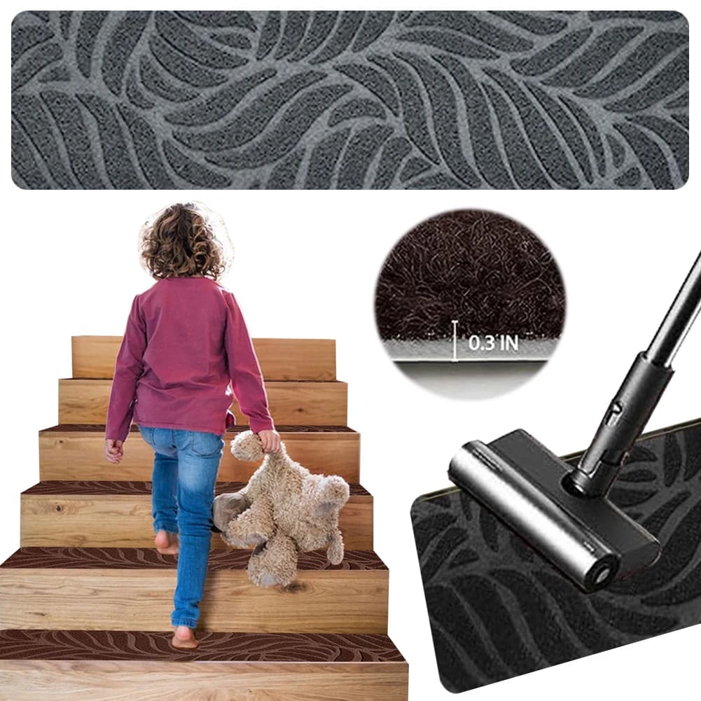 Self-adhesive Non-slip Mat Reusable for Flooring and Scale 76x20cm, Anti-slip for Stairs, Living Room Grain Mats