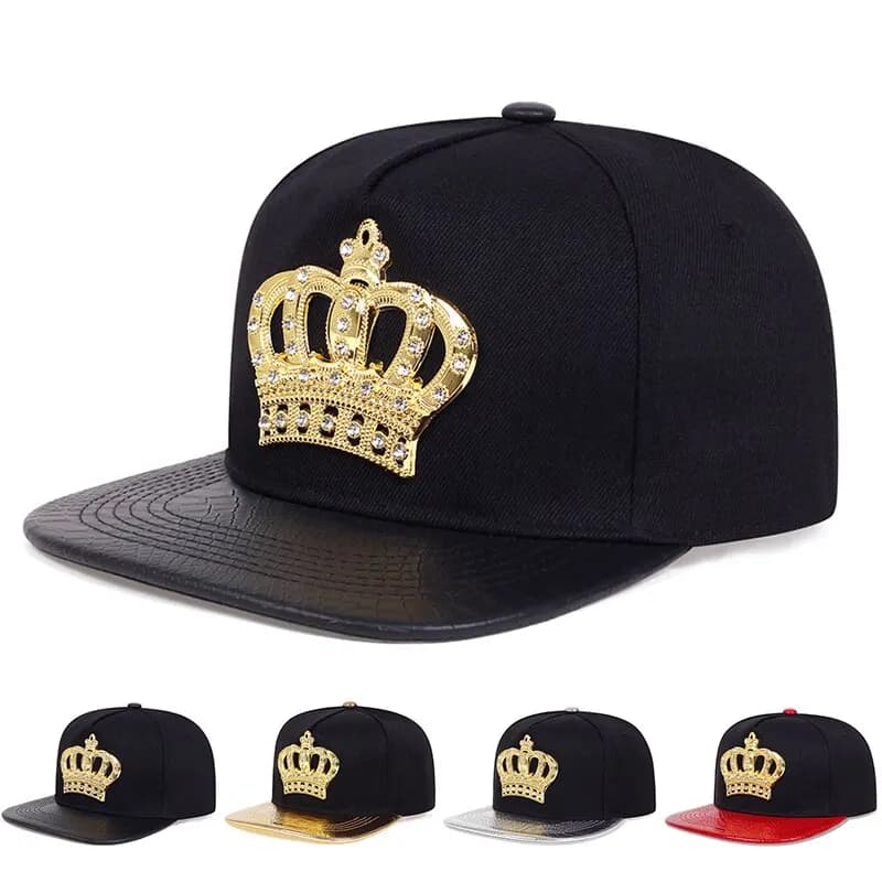 Cappelli hip-hop con emblema della corona unisex Berretti da baseball casual regolabili per esterni Cappello per protezione solare
