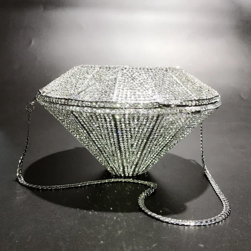 Borsa da sera tridimensionale a forma di diamante piena di borsa di cristallo di diamante Borsa da donna Borsa da banchetto Borsa da donna Borse di design di lusso