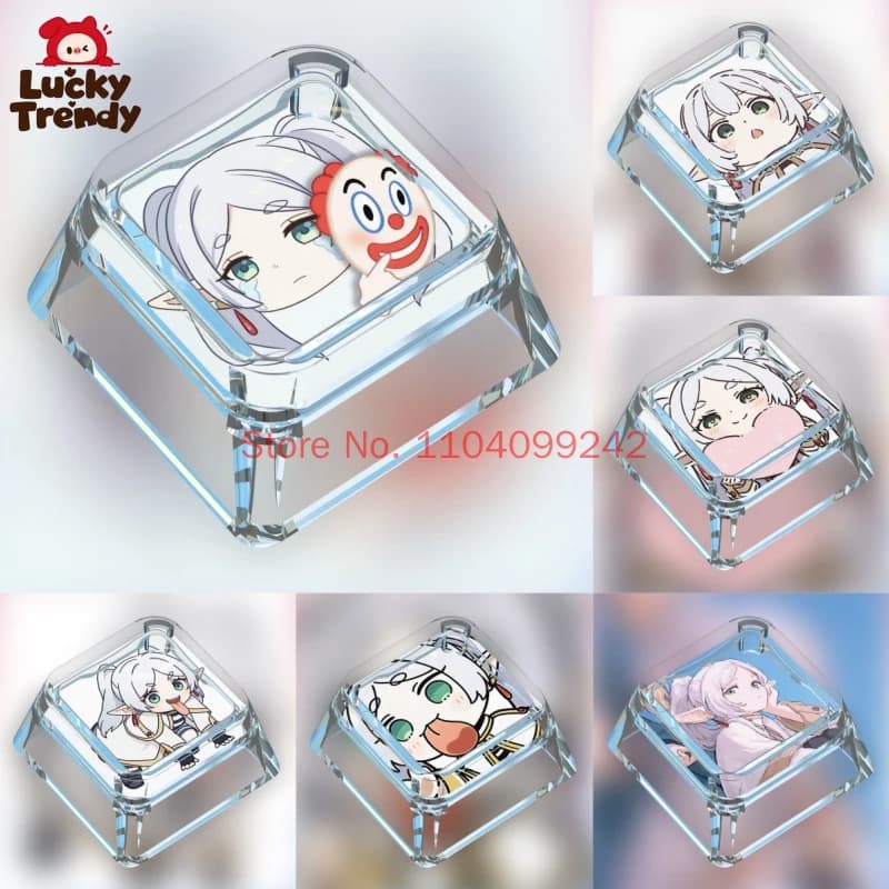 Animation Frieren: Beyond Journey'S End Personalized Keycap Single Pc Art Transparent Mechanical Keyboard Keycap Cosplay Gift