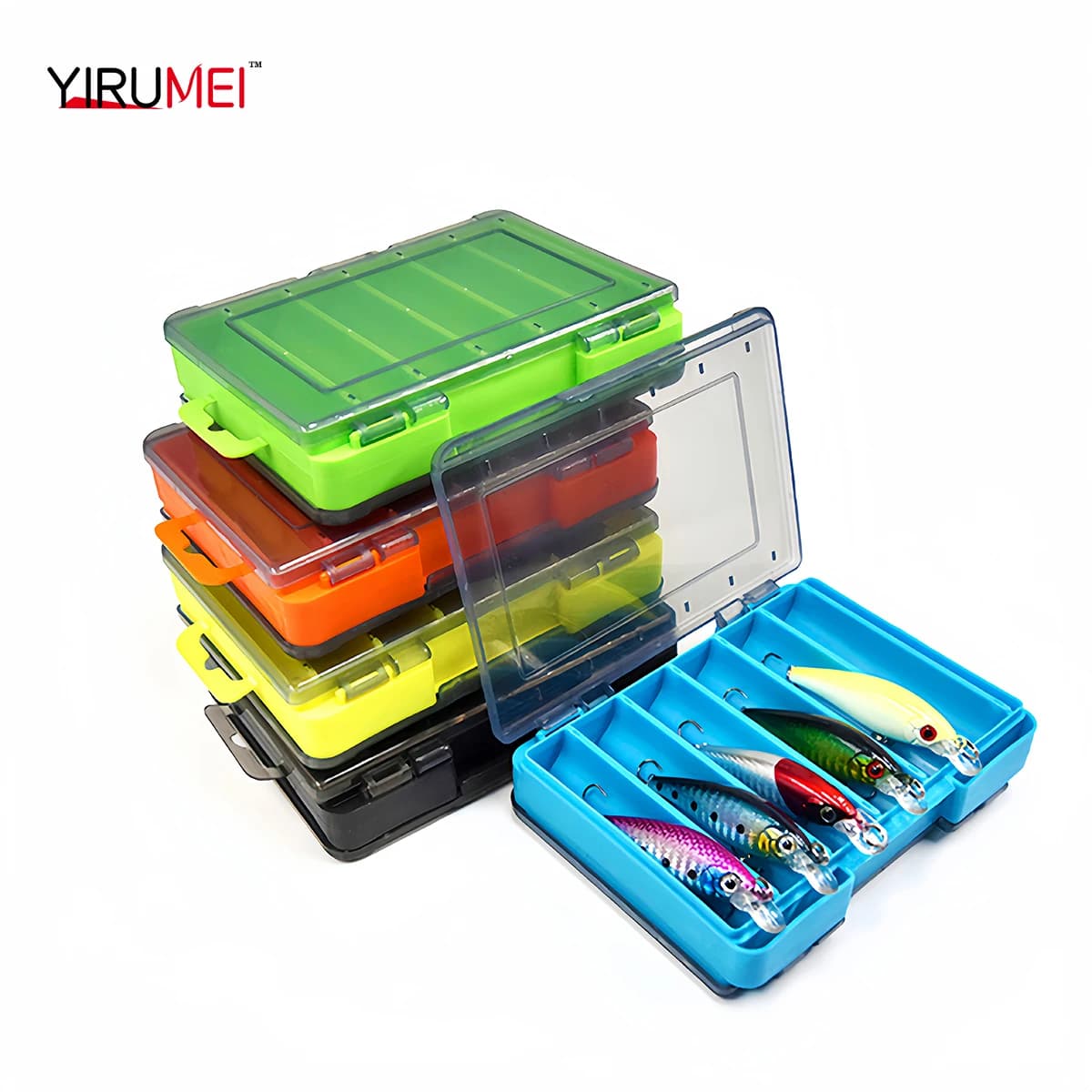 Double-sided Fishing Equipment Box Fishing Equipment Box for 12-cell bait Fishing Tool Box Accessories Storage Box for Wobblers