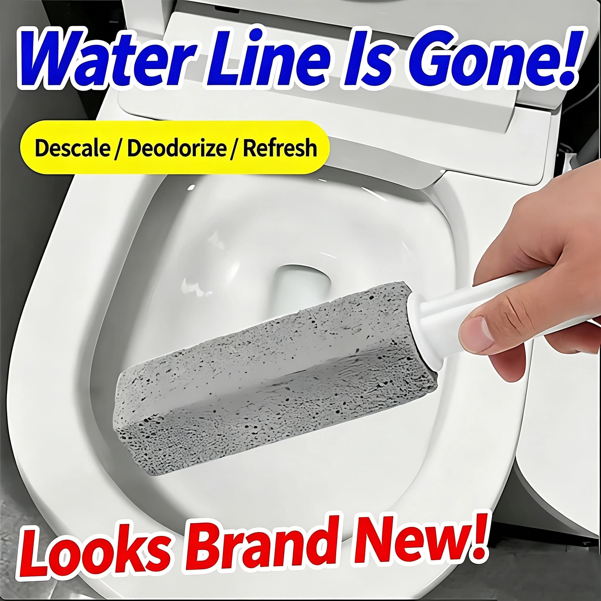 Pumice Stone Toilet Bowl Cleaner Stick Remove Limescale Yellow Water Line Stains Bathroom Squat Pan Descaler Cleaning Brush Tool
