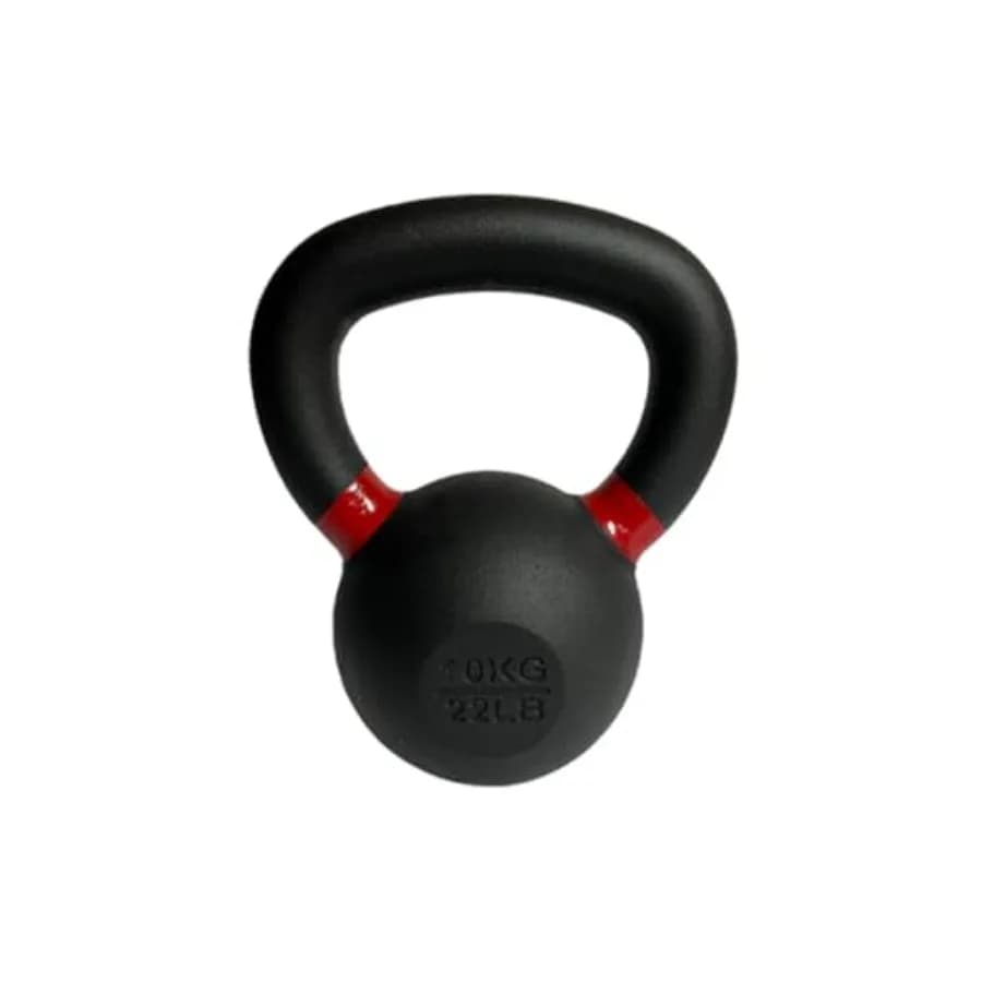 Kettlebell in Ghisa Verniciata a Polvere - Rivestimento Durevole in Diverse Peso per Allenamento di Forza e Condizionamento