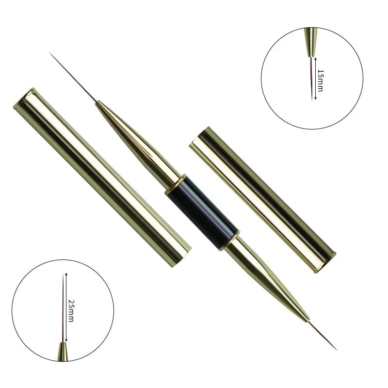 1/7PCS Dual End Nail Art Stripes Lines Liner DIY Painting Brush Liquid Powder Acrylic UV GEL Extension Builder French Drawing